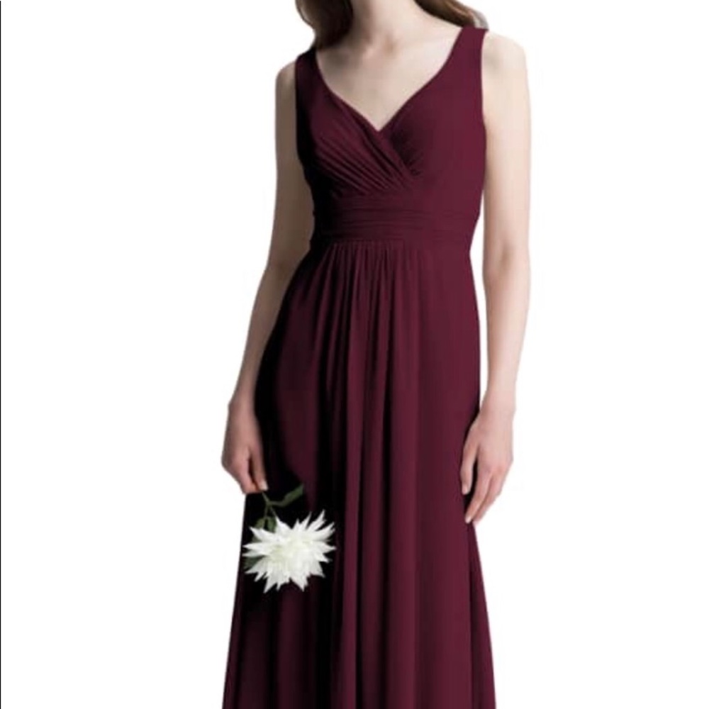 Bill Levkoff V-Neck Chiffon A-Line Gown